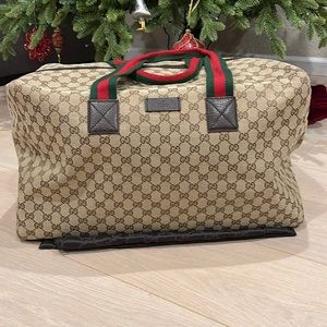 Authentic Gucci Duffle Weekender Bag